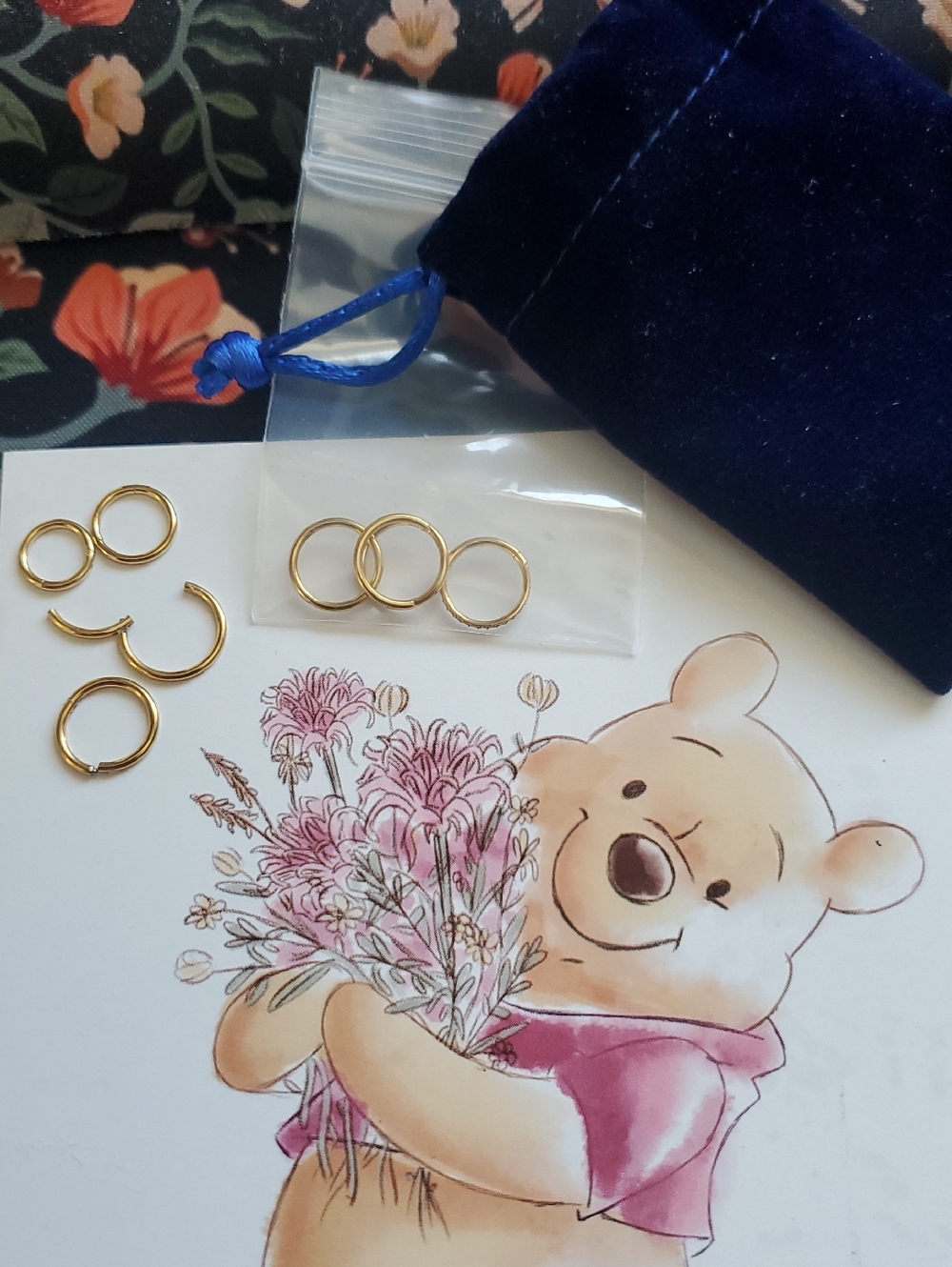 Gold Jump Nose Rings Set - Small Metal Jewelry Findings